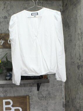 White Sam Jess Woven Petite Puff Sleeve Top Ivory Off Pl